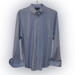 Tommy Hilfiger Blue and White Check Dress Shirt. Like new and dry cleaned!